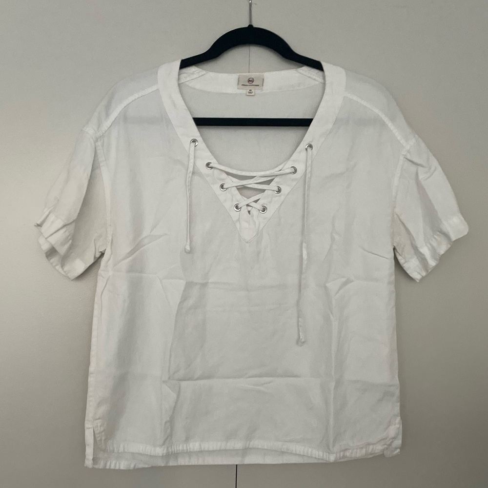 AG Jeans lace up top